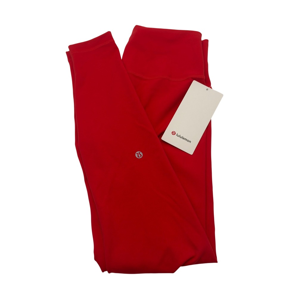 Lululemon Wunder Train HR Tight 28 Hot Heat Red Everlux Leggings LW5EOLS Size 8